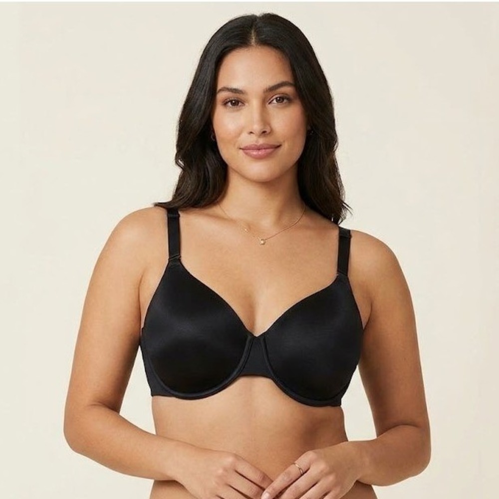 Soma Vanishing Back Full Coverage Bra 38D‎ Black Smoothing Underwire T-Shirt Bra